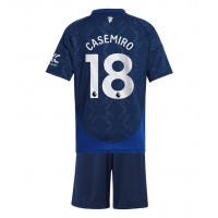 Manchester United Casemiro #18 Bortadräkt Barn 2024-25 Kortärmad (+ Korta byxor)